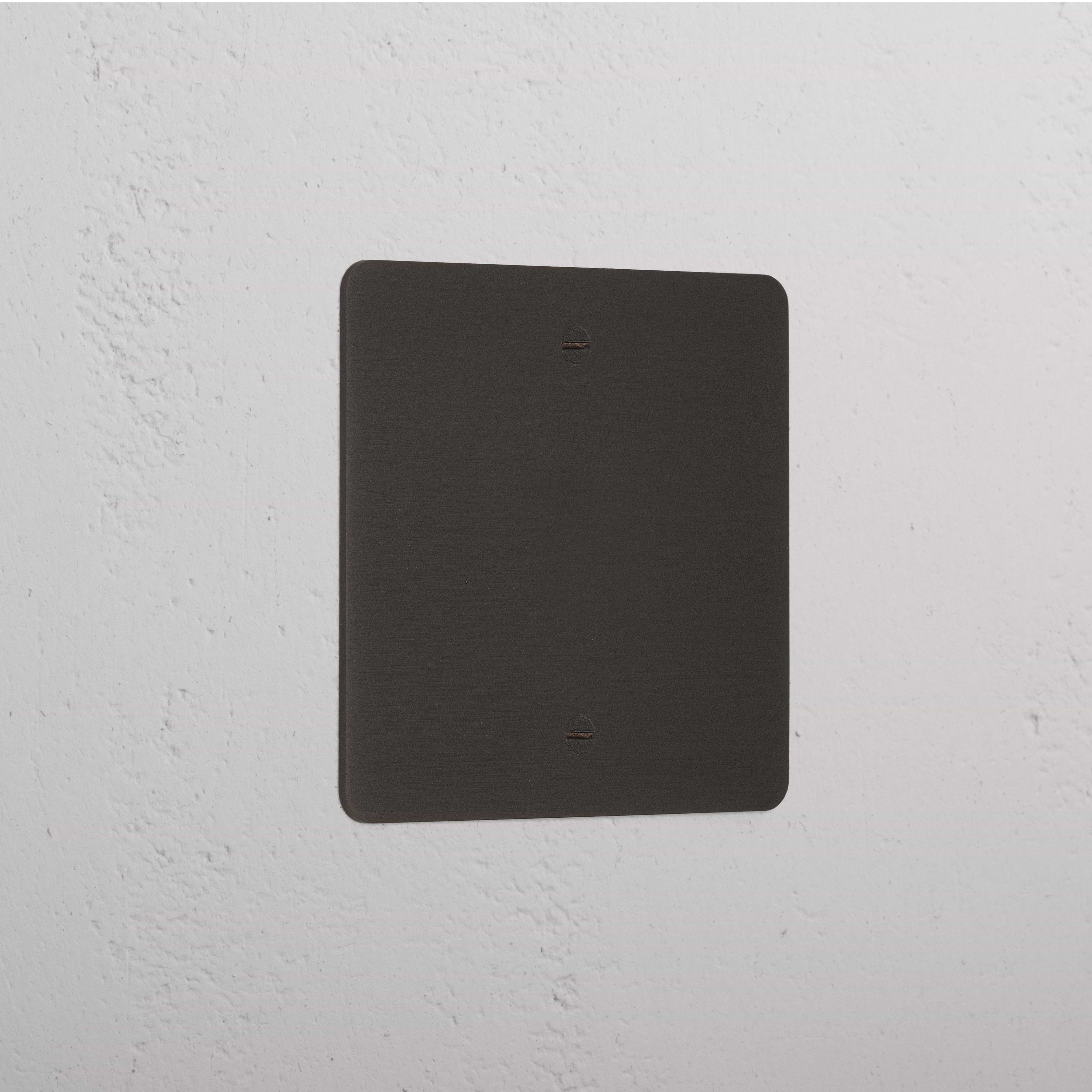 Bronze 1 Gang Blank Plate Black