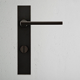 Clayton Long Plate Sprung Door Handle & Thumbturn - Bronze  