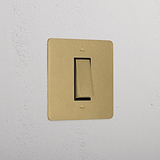 1G Intermediate Rocker Switch - Antique Brass Black