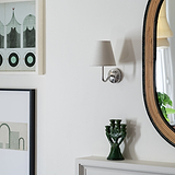 Malvern Small Wall Light Alabaster White - Polished Nickel