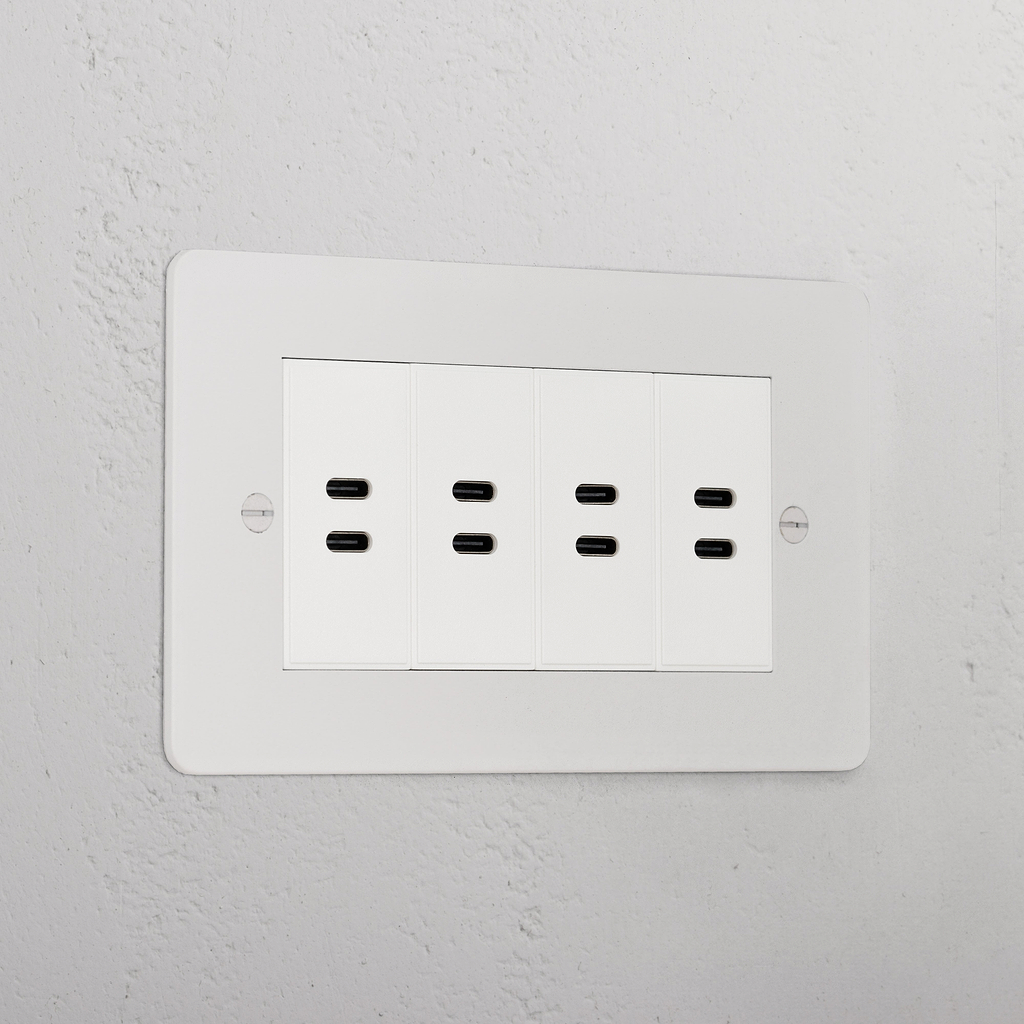 8x USB_C Socket _ Paintable White