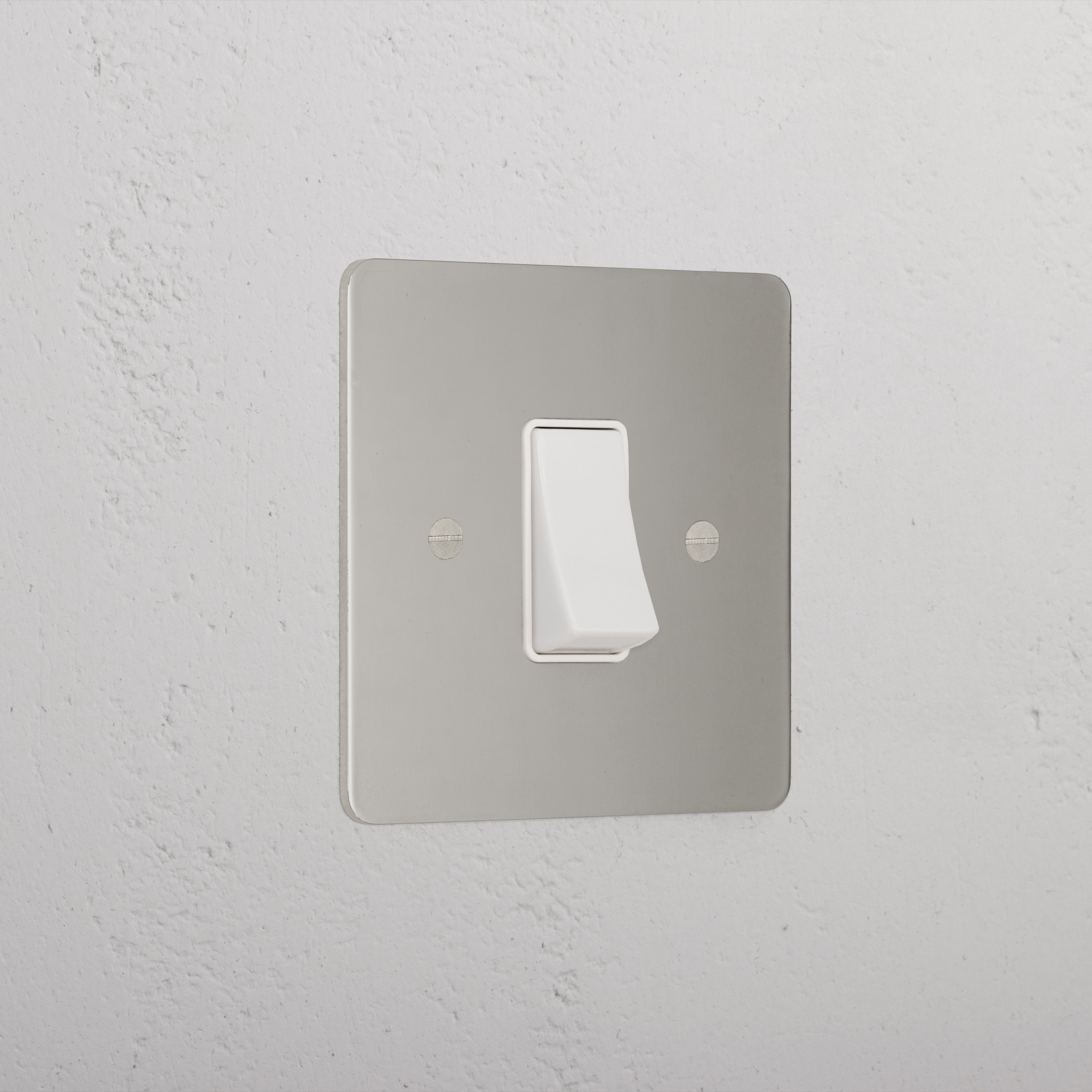 Elegant Polished Nickel 45A Cooker Switch White
