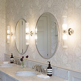Claremont Medium Wall Light Fluted Glass - Polished Nickel