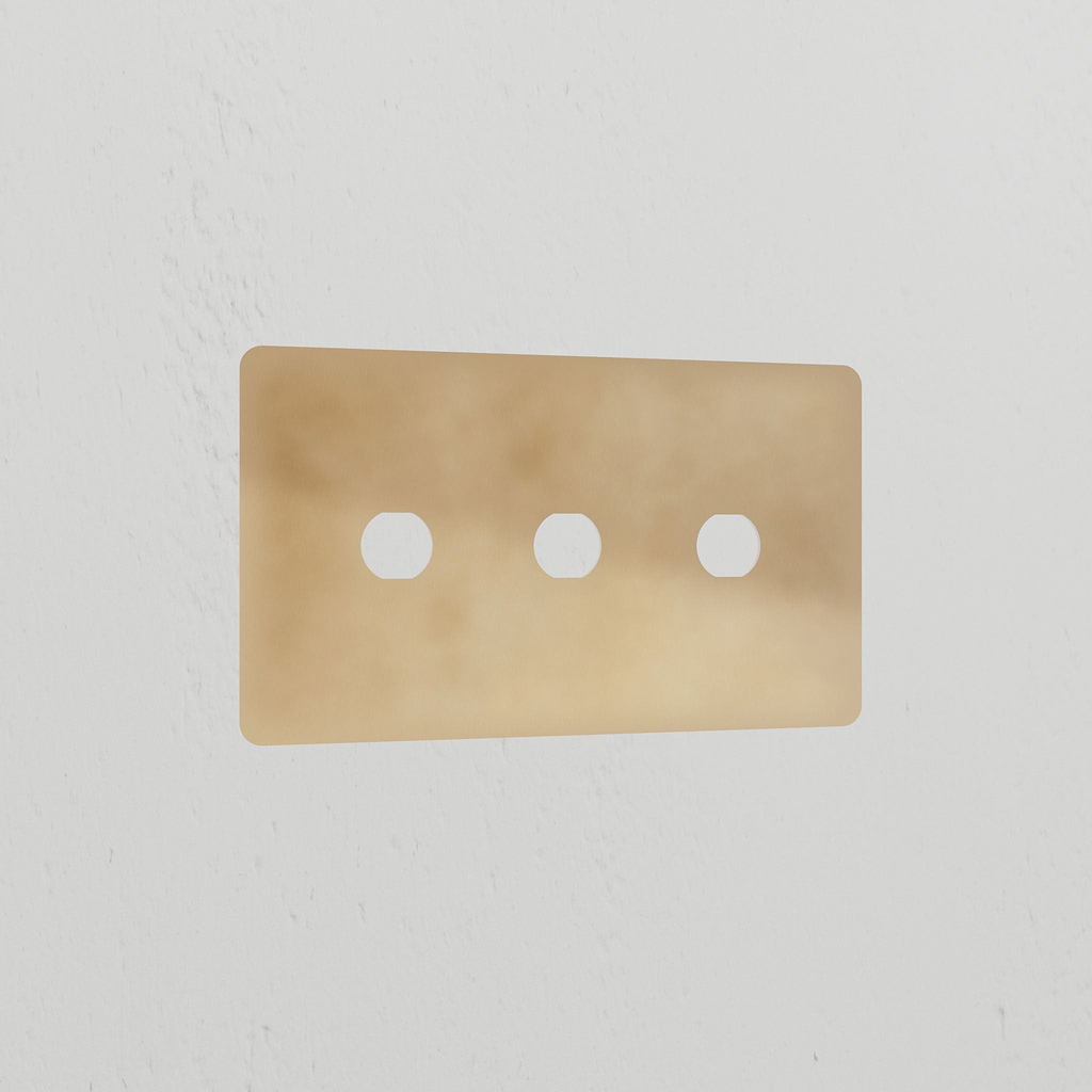 3G Switch Plate - Antique Brass