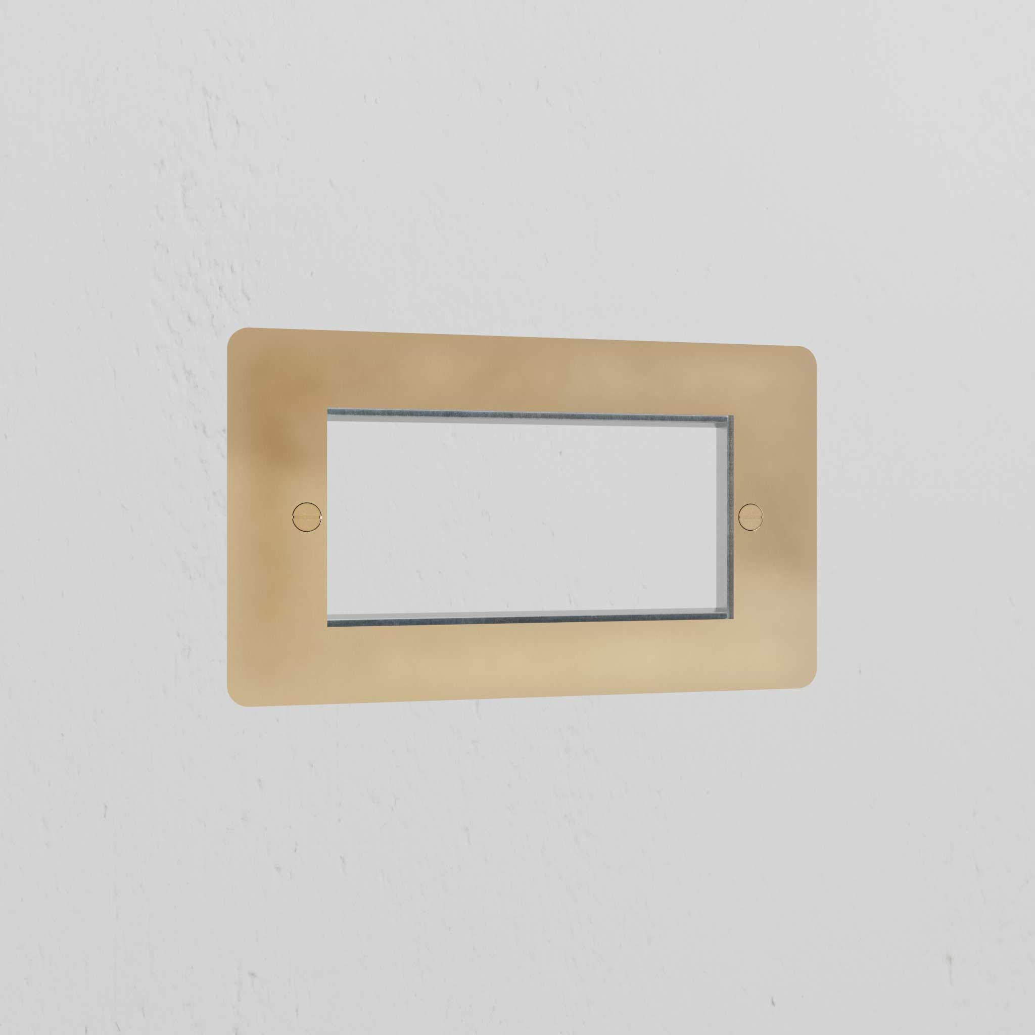 2G 100mm Module Plate - Antique Brass