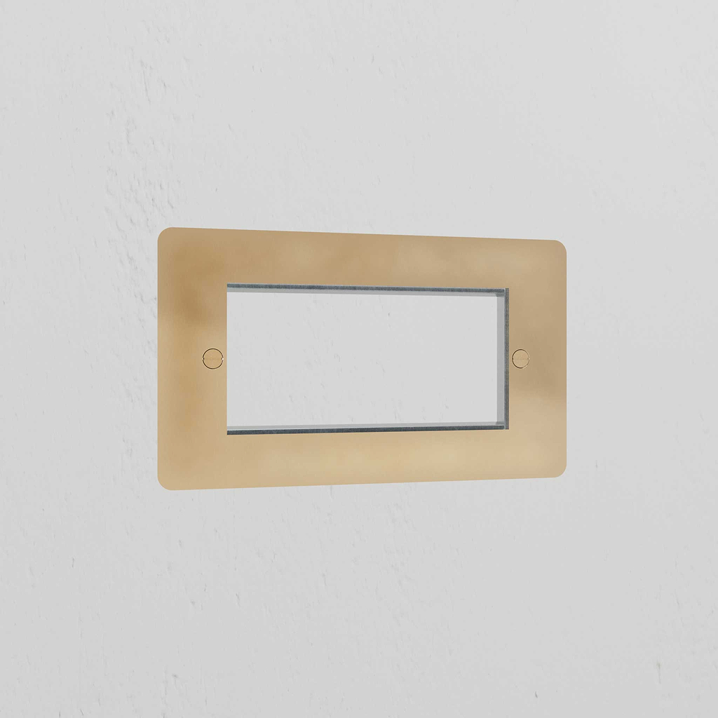 2G 100mm Module Plate - Antique Brass