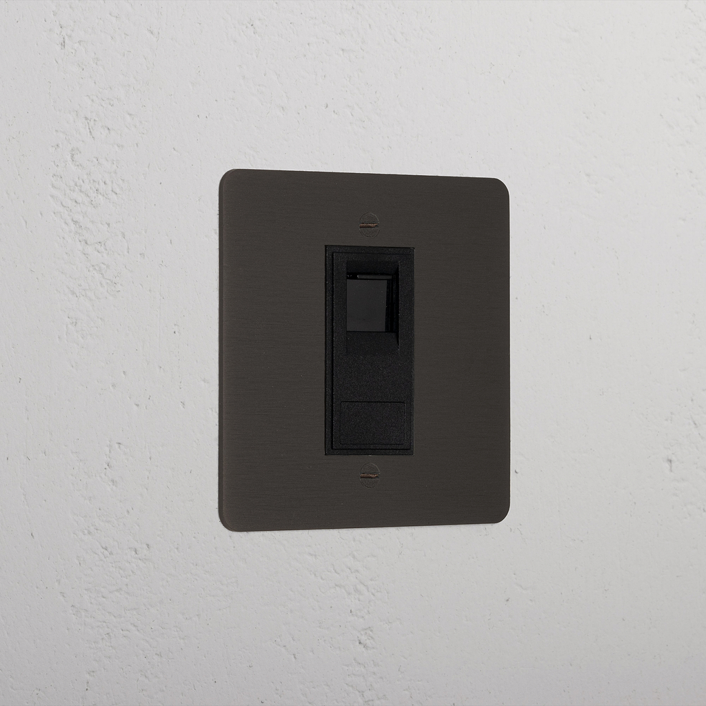 Bronze Modern Cat6 Socket Black