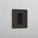 Bronze Modern Cat6 Socket Black