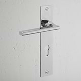 Clayton Long Plate Sprung Door Handle & Euro Lock - Polished Nickel 