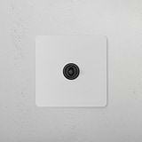 1G Centre Retractive Toggle Switch - Paintable Bronze