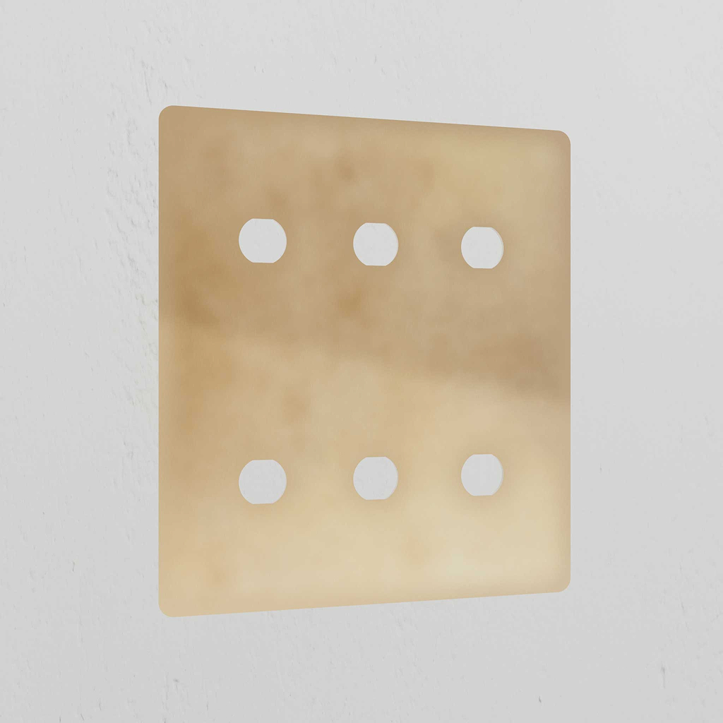 6G Switch Plate - Antique Brass