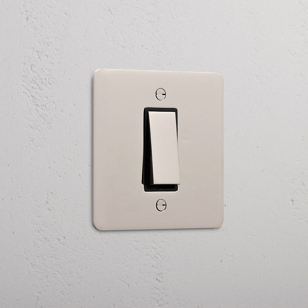 1G Intermediate Rocker Switch - Polished Nickel Black