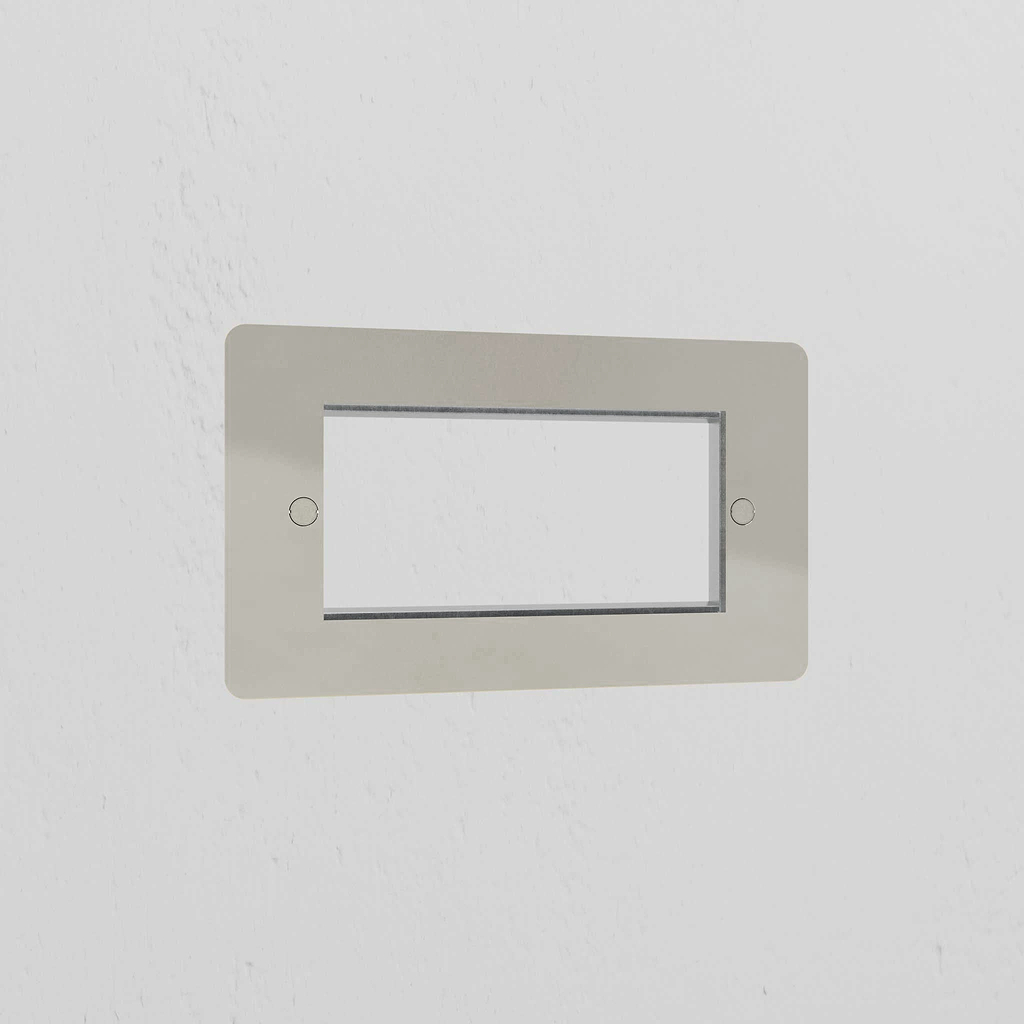 2G 100mm Module Plate - Polished Nickel