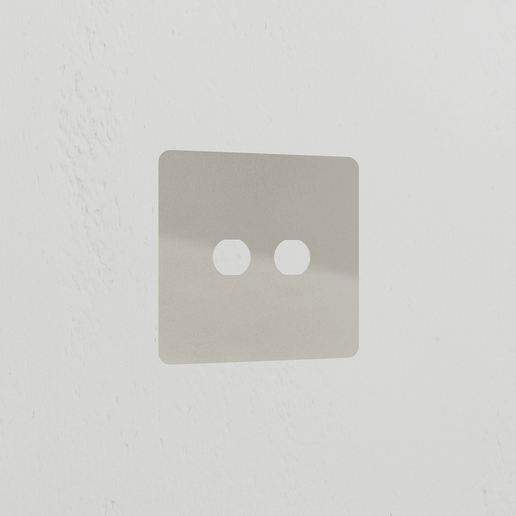 2G Switch Plate - Polished Nickel