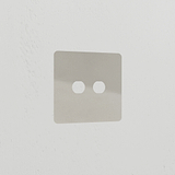 2G Switch Plate - Polished Nickel