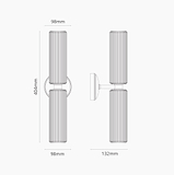 Claremont Medium Wall Light Fluted Glass - Polished Nickel