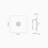 1G Two Way Toggle Switch - Paintable Bronze