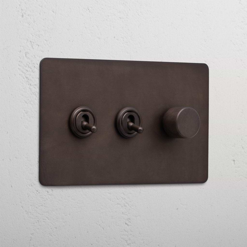 Bronze 3 Gang Mixed Premium Light Switch