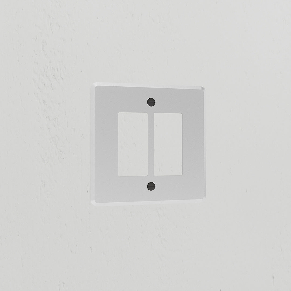 2G Rocker Switch Plate - Clear Black