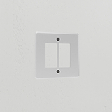 2G Rocker Switch Plate - Clear Black