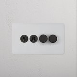4G Mixed Switch 2T2D - Paintable Bronze