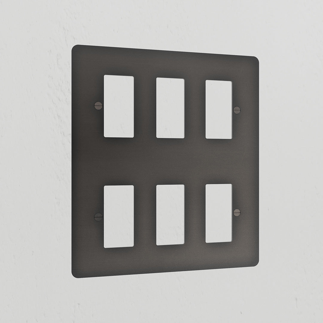 6G Rocker Switch Plate - Bronze