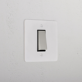 1G Intermediate Rocker Switch _ Paintable Polished Nickel Black