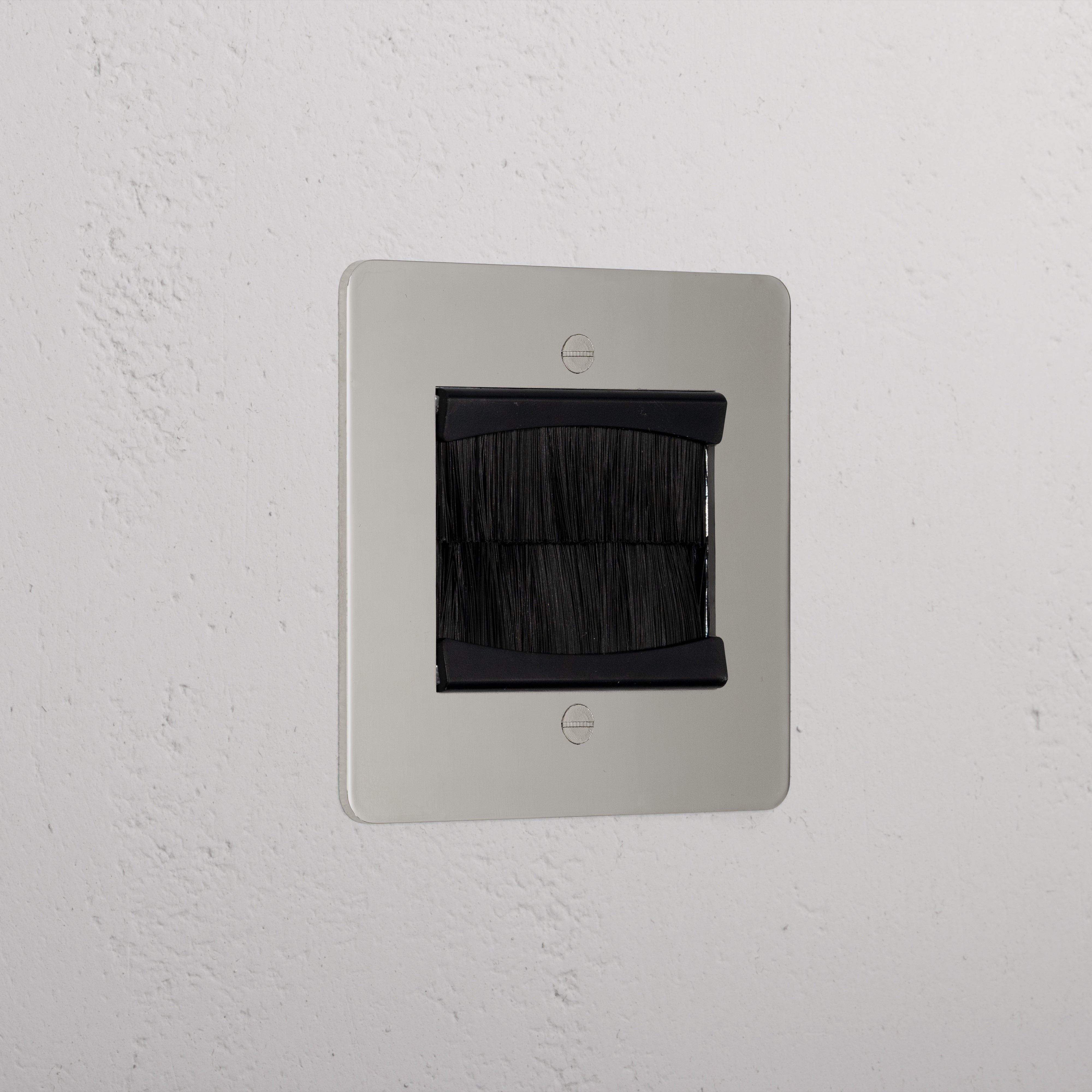 Luxury Polished Nickel Single Brush Plate Black