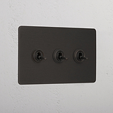 Bronze 3 Gang 2 Way Luxury Light Switch