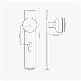 Onslow Long Plate Sprung Door Knob & Euro Lock - Bronze 