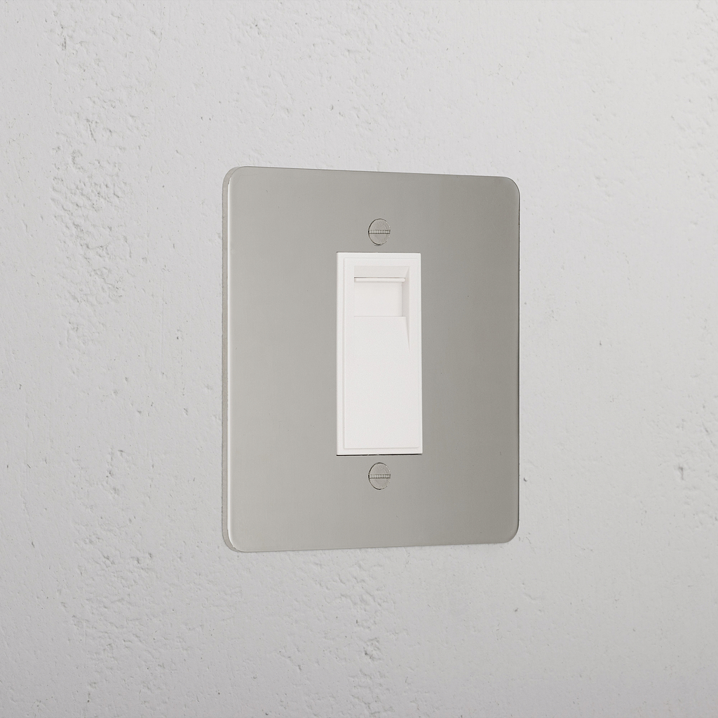Designer Polished Nickel Bt Slave Socket White