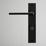 Clayton Long Plate Sprung Door Handle & Thumbturn - Bronze  