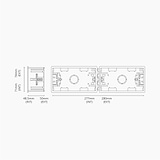 2x Double Plasterboard Back Box Landscape