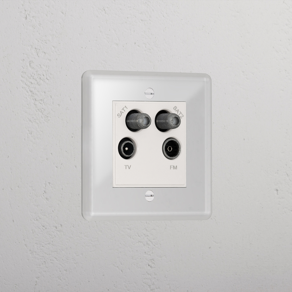 Clear Aerial Designer Socket White