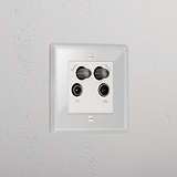 Clear Aerial Designer Socket White