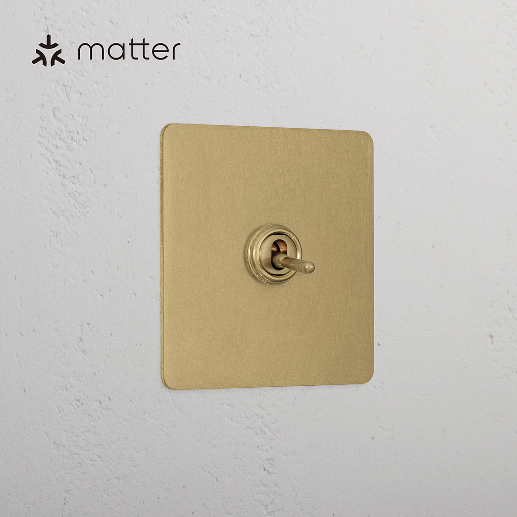 1G Smart Retractive Toggle Switch – Antique Brass