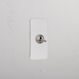 1G Architrave Two Way Toggle Switch _ Paintable Polished Nickel