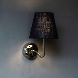 Malvern Medium Wall Light Basalt Grey - Polished Nickel