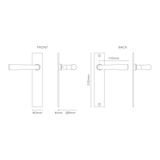 Apsley Long Plate Fixed Door Handle - Polished Nickel