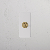 1G Architrave Two Way Toggle Switch - Paintable Antique Brass