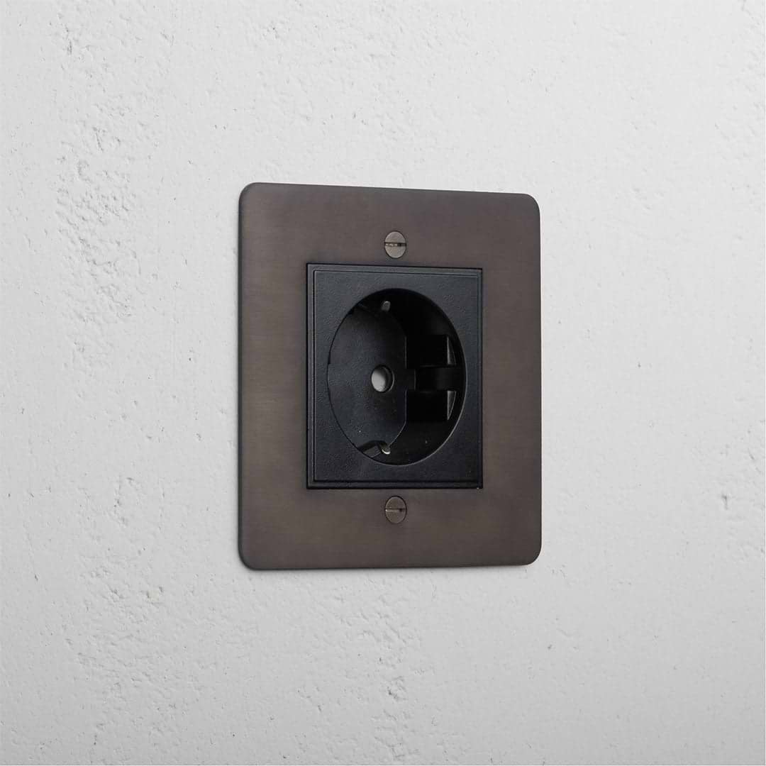 Bronze Luxury Shuko Socket Black