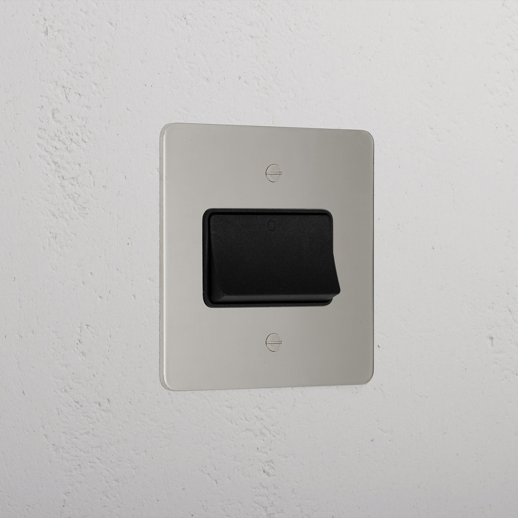 Luxury Polished Nickel Fan Isolator Switch Black
