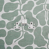Double Socket with USB-C Fast Charge - Clear White
