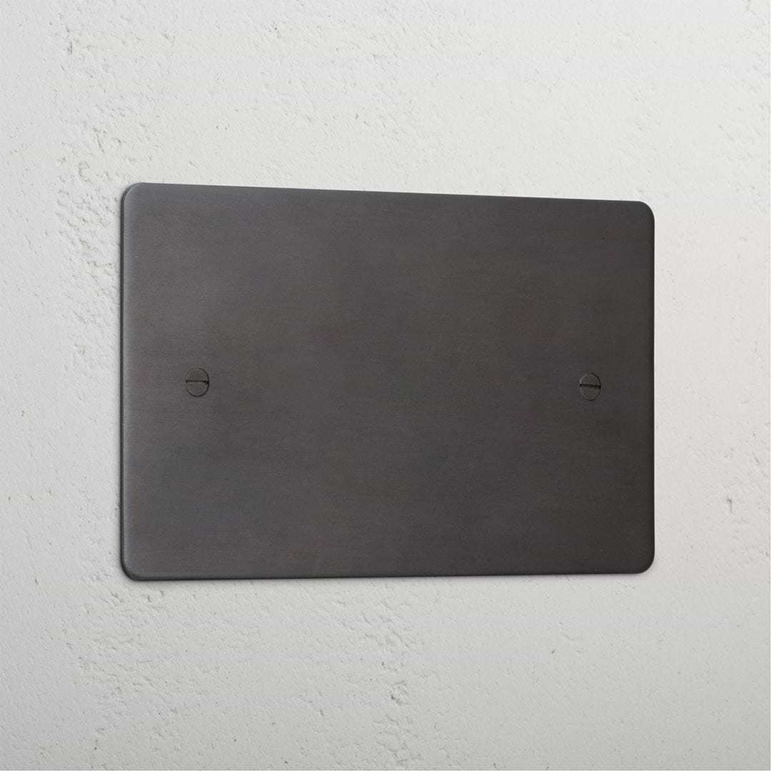 Bronze Blank Plate On White Background