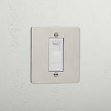 Designer Polished Nickel Cat6 Socket White
