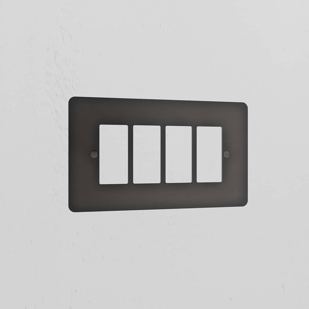 4G Rocker Switch Plate - Bronze