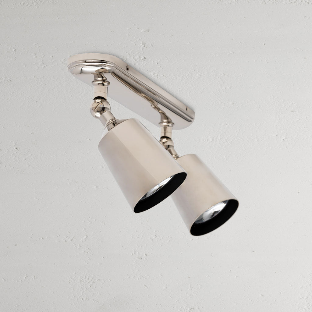 Polished Nickel Spotlight On White Background