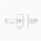 Digby Short Plate Sprung Door Handle - Bronze 