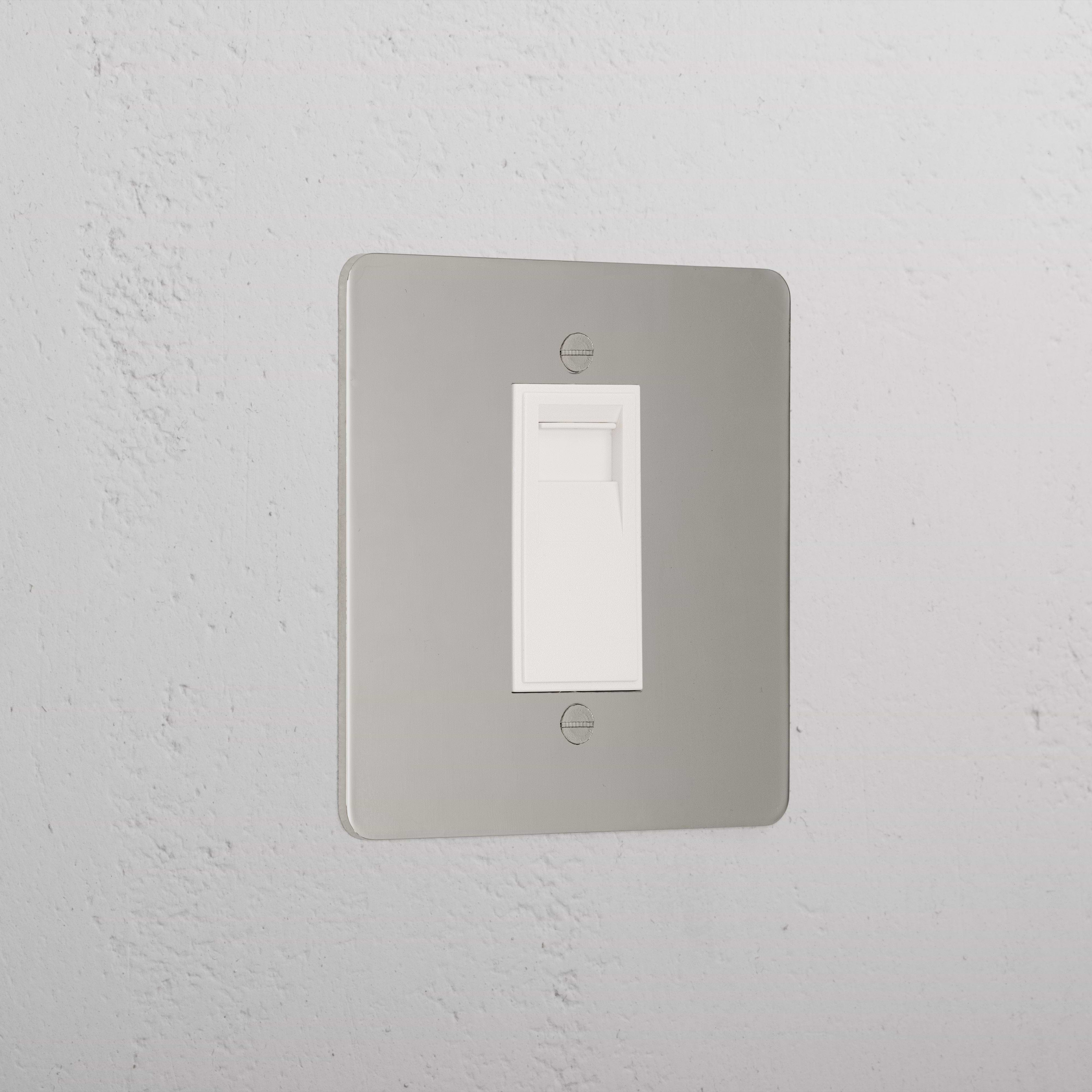 Designer Polished Nickel Bt Slave Socket White