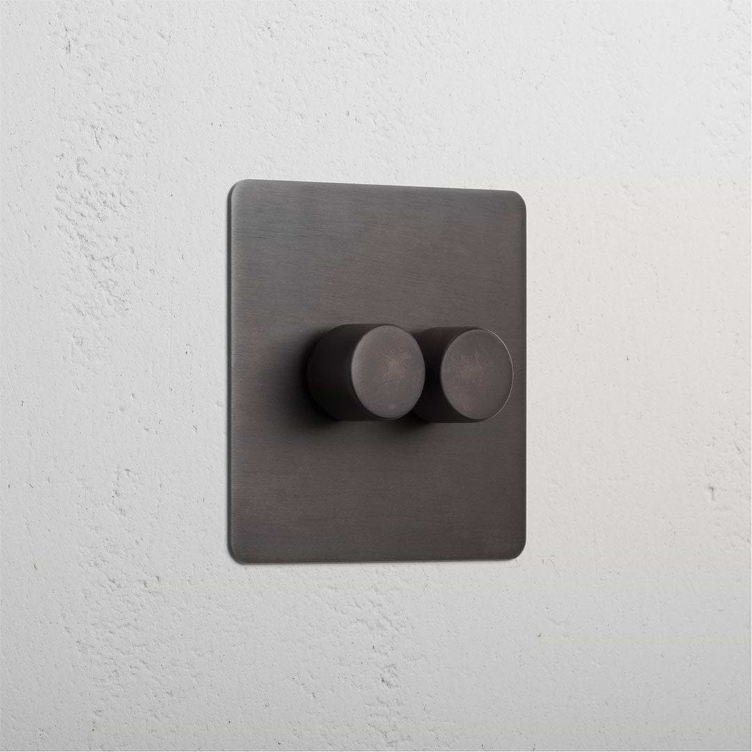 Bronze 2 Gang 2 Way Interior Dimmer Switch